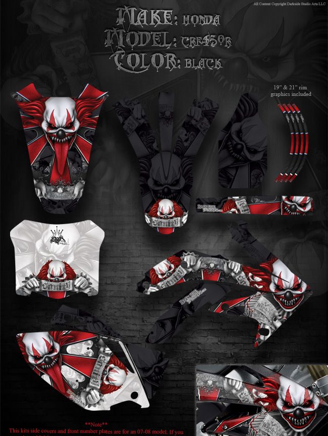 HONDA 2005 2008 CRF450 CRF450R  GRAPHICS KIT  THE FREAK 